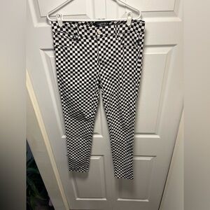 Tripp NYC Black and White Checkered Skinny Jeans
